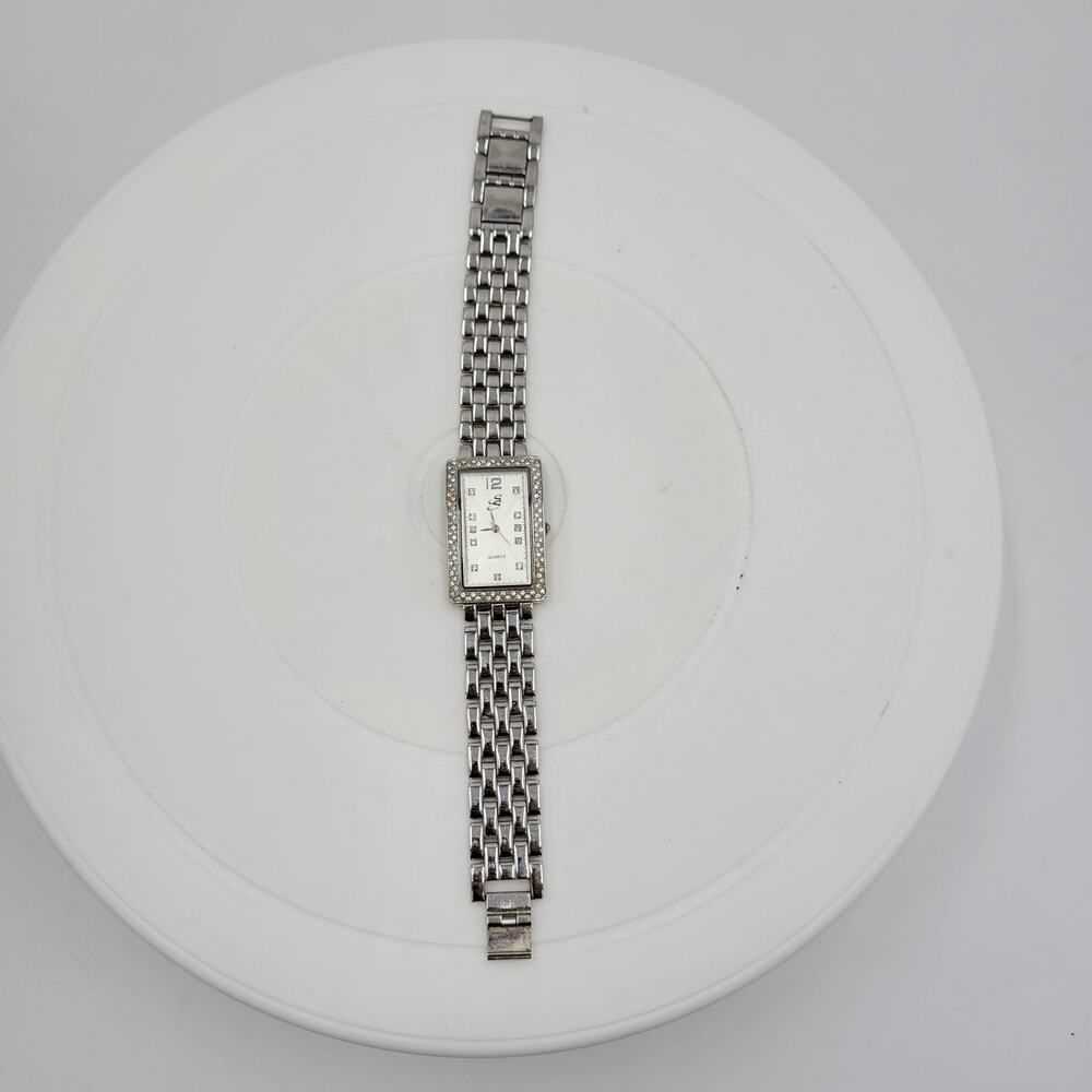 Suzanne Somers Watch Womens 9" Silver Stainless Steel Bracelet Quartz Movement - Picture 2 of 13